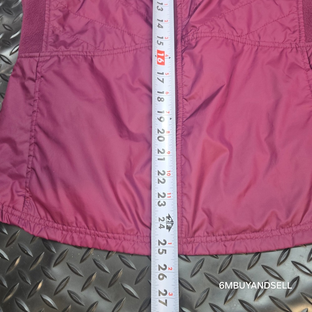 Columbia Womens Purple Quilted Puffer Vest Fleece Side Panels AK1147 Size M - Picture 8 of 9